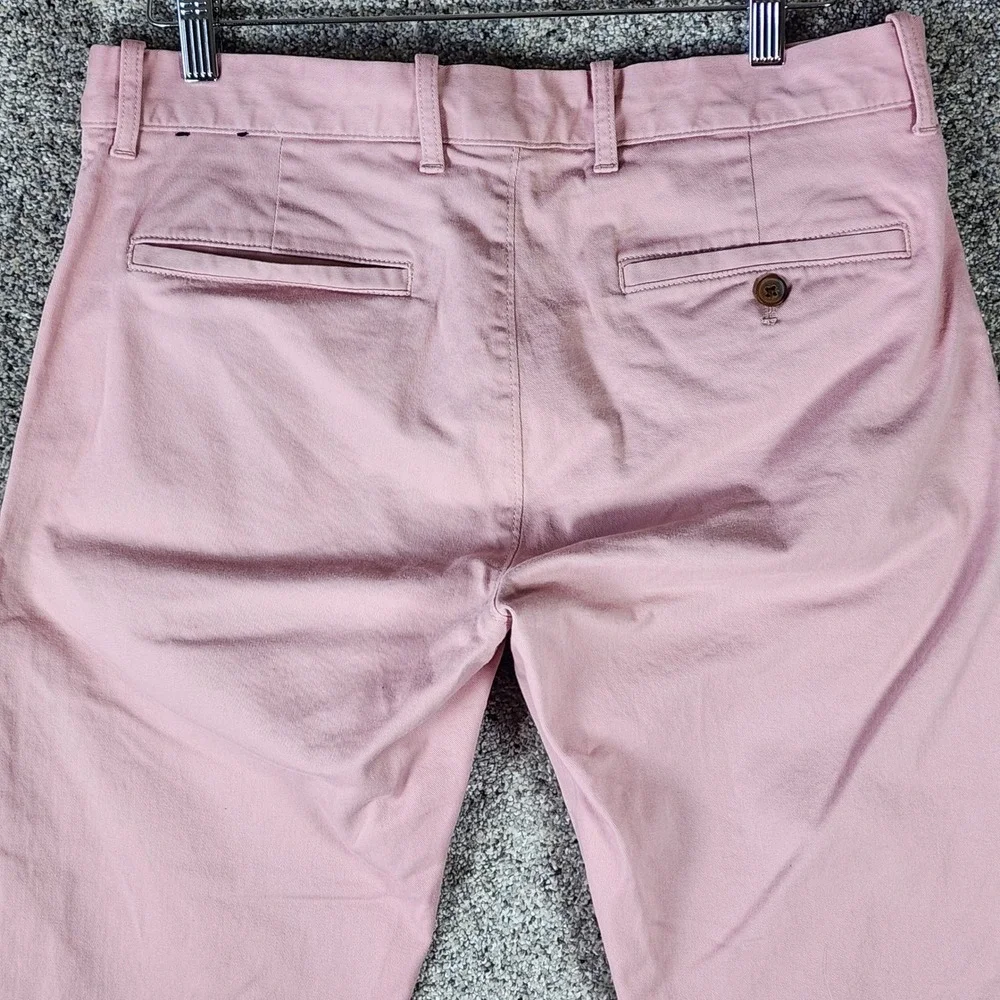 J.Crew Chino Pants Mens 32x34 Slim Flex Stretch Pink Excellent